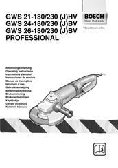 Bosch GWS 26-230 JBV PROFESSIONAL Instructions D'emploi