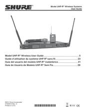 Shure UHF-R Guide D'utilisation