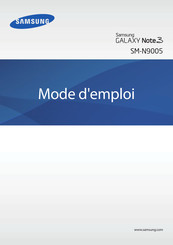 Samsung Galaxy Note 3 Mode D'emploi