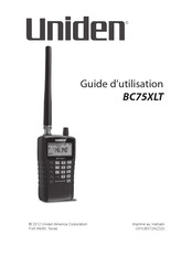 Uniden BC75XLT Guide D'utilisation
