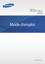 Samsung I8190 Mode D'emploi