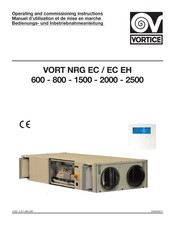 Vortice VORT NRG 800 EC Manuel D'utilisation Et De Mise En Marche