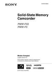 Sony PMW-F5 Mode D'emploi