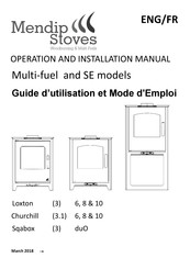 Mendip Stoves Churchill 6 convection Guide D'utilisation Et Mode D'emploi
