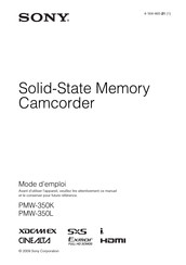 Sony PMW-350K Mode D'emploi