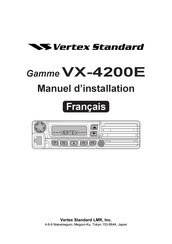 Vertex Standard VX-4200E Série Manuel D'installation