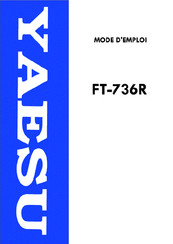 Yaesu FT-736R Mode D'emploi
