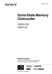 Sony PMW-F5 Mode D'emploi
