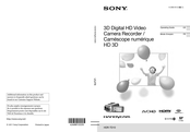 Sony Handycam HDR-TD10 Mode D'emploi