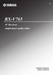 Yamaha RX-V765 Mode D'emploi