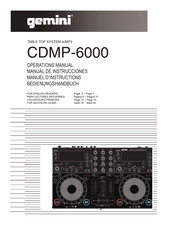 Gemini CDMP-6000 Manuel D'instructions
