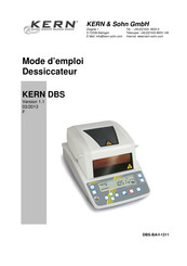 KERN DBS 60-3 Mode D'emploi