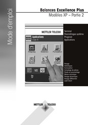 Mettler Toledo XP Excellence Plus Mode D'emploi