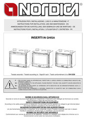 LA NORDICA INSERTO 70 TONDO Instructions Pour L'installation, L'utilisation Et L'entretien