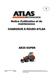Atlas AR35 SUPER Notice D'utilisation Et De Maintenance
