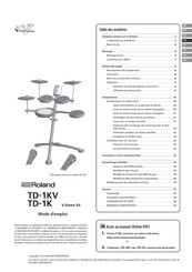 Roland V-Drums TD-1K Mode D'emploi