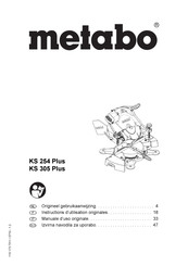 Metabo KS 305 Plus Instructions D'utilisation Originales
