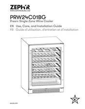 Zephyr PRW24C01BG Guide D'utilisation, D'entretien Et D'installation