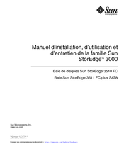 Sun Microsystems Sun StorEdge 3000 Série Manuel D'installation, D'utilisation Et D'entretien