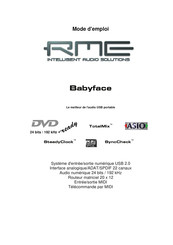 RME Babyface Mode D'emploi