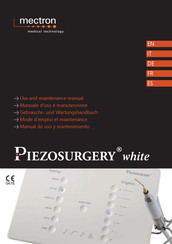 Mectron Piezosurgery WHITE Mode D'emploi Et Maintenance
