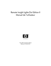 HP Remote Insight Lights-Out Edition RILOE II Manuel De L'utilisateur