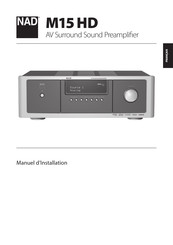 NAD M15 HD Manuel D'installation