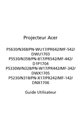 Acer PR542 Guide Utilisateur
