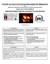 Johnson Gas Appliance Mendota DXV-35 DEEP TIMBER III Instructions D'installation