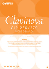 Yamaha Clavinova CLP-270 Mode D'emploi