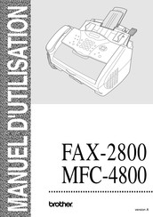 Brother FAX-2800 Manuel D'utilisation