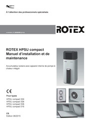 Rotex HPSU compact Serie Manuel D'installation Et De Maintenance