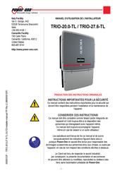 Power One TRIO-20.0-TL Manuel D'utilisation De L'installateur