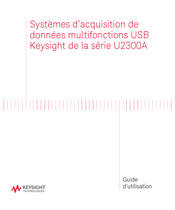 Keysight U2300A Série Guide D'utilisation