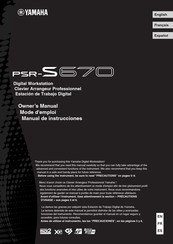 Yamaha PSR-S670 Mode D'emploi