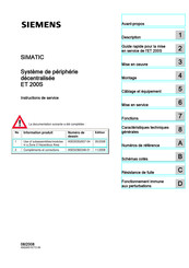 Siemens SIMATIC ET 200S Instructions De Service
