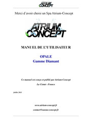 Atrium-Concept OPALE Diamant Serie Manuel De L'utilisateur