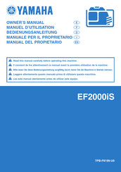 Yamaha EF2000iS Manuel D'utilisation