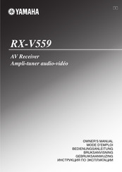 Yamaha RX-V559 Mode D'emploi