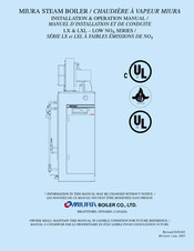 Miura LXL-50 G Manuel D'installation Et De Conduite