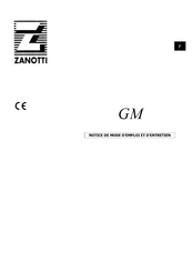 Zanotti GM2 Notice De Mode D'emploi Et D'entretien