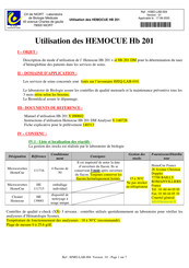 HemoCue Hb 201 DM Utilisation