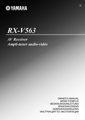 Yamaha RX-V563 Mode D'emploi