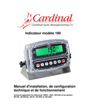 Cardinal 190DC Manuel D'installation, De Configuration Technique Et De Fonctionnement