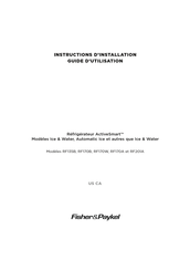 Fisher & Paykel ActiveSmart Automatic Ice Instructions D'installation Et D'utilisation