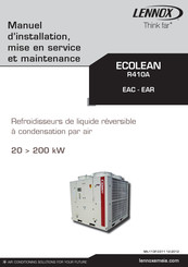 Lennox ECOLEAN EAC 2104 SM Manuel D'installation, Mise En Service Et Maintenance