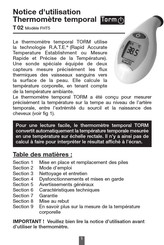 Torm T 02 Notice D'utilisation