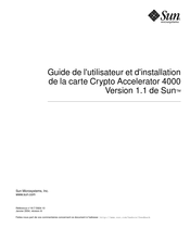 Sun Microsystems Crypto Accelerator 4000 Guide De L'utilisateur Et D'installation