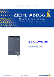 ZIEHL-ABEGG ZETADYN 3C Serie Notice D'utilisation D'origine