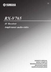 Yamaha RX-V765 Mode D'emploi